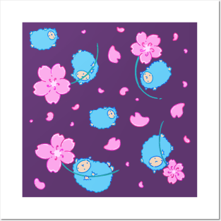 Sakura sheep pattern Posters and Art